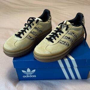 Adidas Gazelle Bold Sneakers - Beige and Cheetah Print